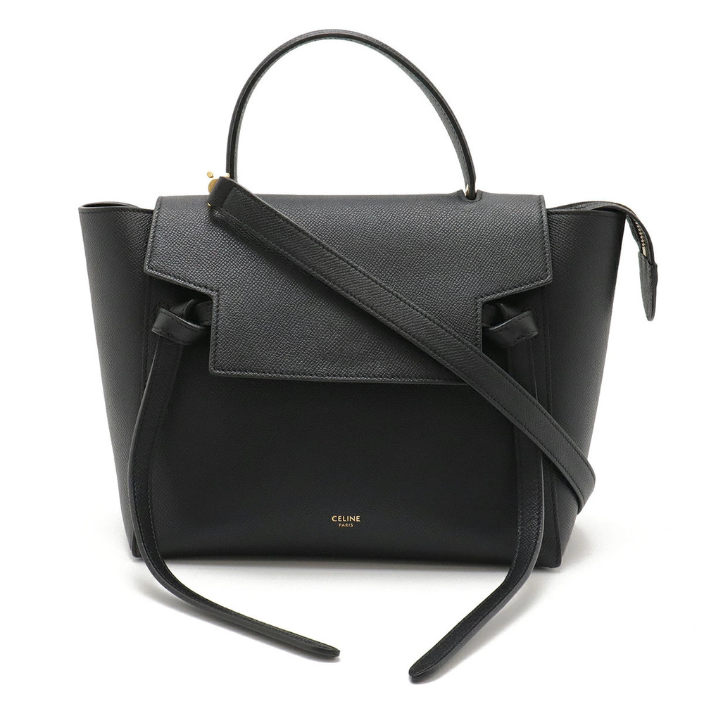 Celine Belt Bag 2way Crossbody Leather Black